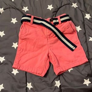 Children’s Place 2T Pink Boys Belted Chino Shorts